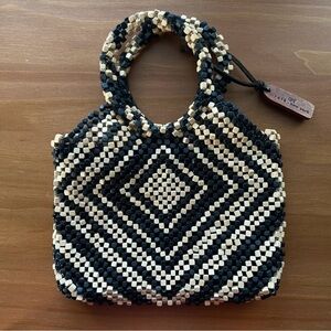 Rafe New York Small Wooden Beaded Handbag Purse